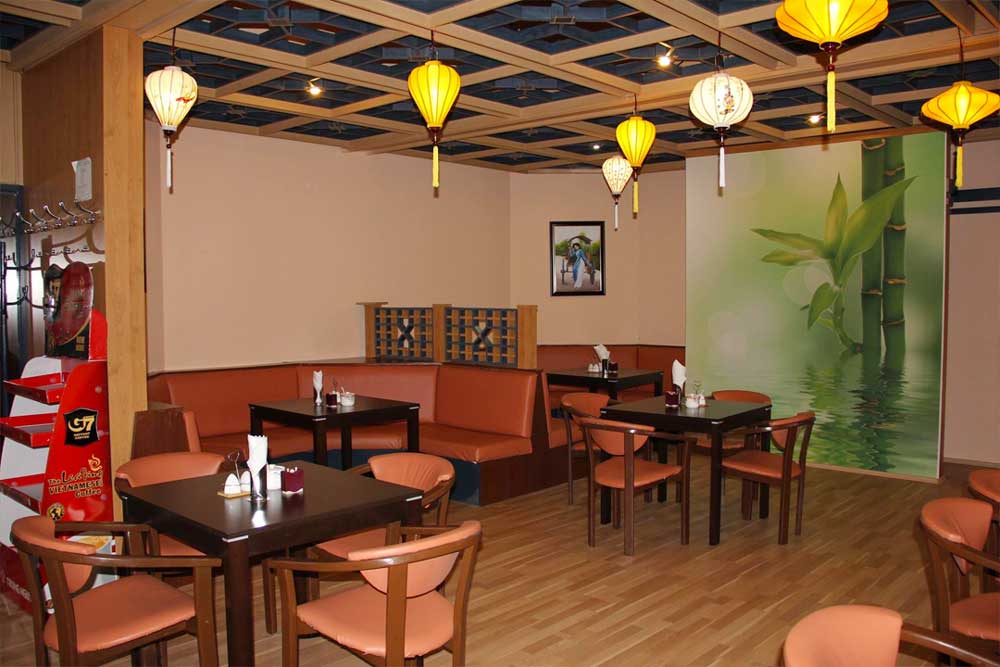 Interiér reštaurácie Bamboo